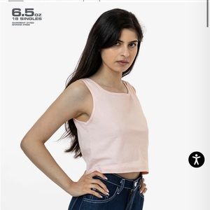 Los Angeles Apparel Crop Tank Large